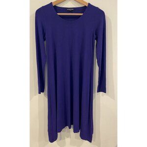 Eileen Fisher Swing A Line Dress Purple Size PP Petite Small